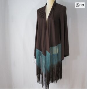 Boston Proper Fringe Cardigan